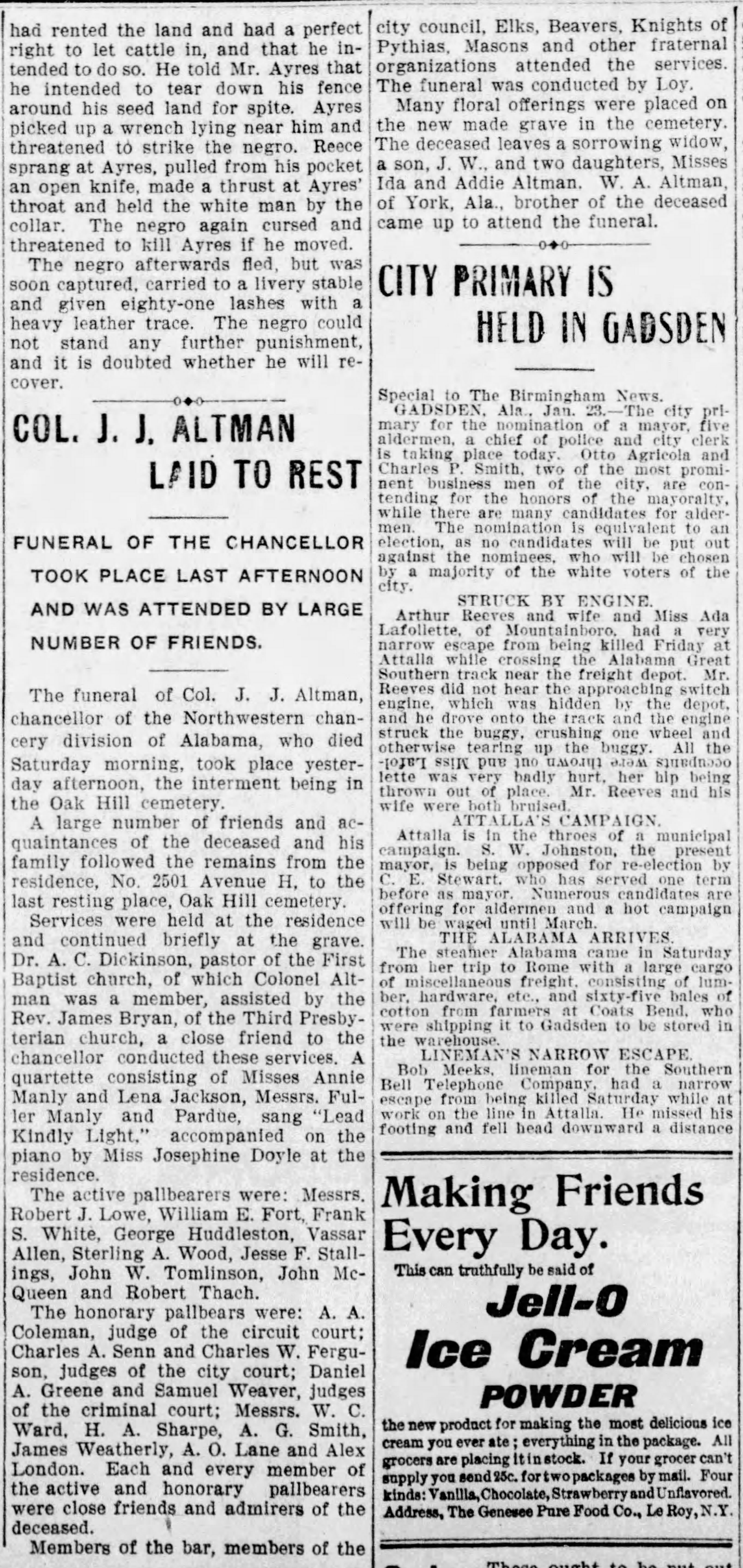 Col. J.J. Altman obituary